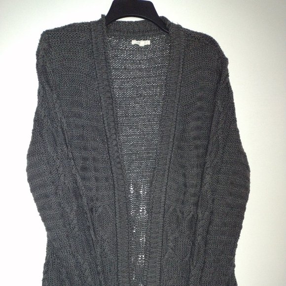 Maurices Open Drape Crochet Cardigan Sweater Medium - Picture 2 of 6
